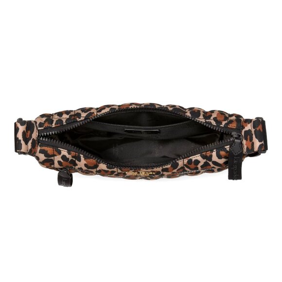 New Kate Spade Camden Quilted Spotted Leopard Sling Bag Brown Multi - Picture 4 of 5